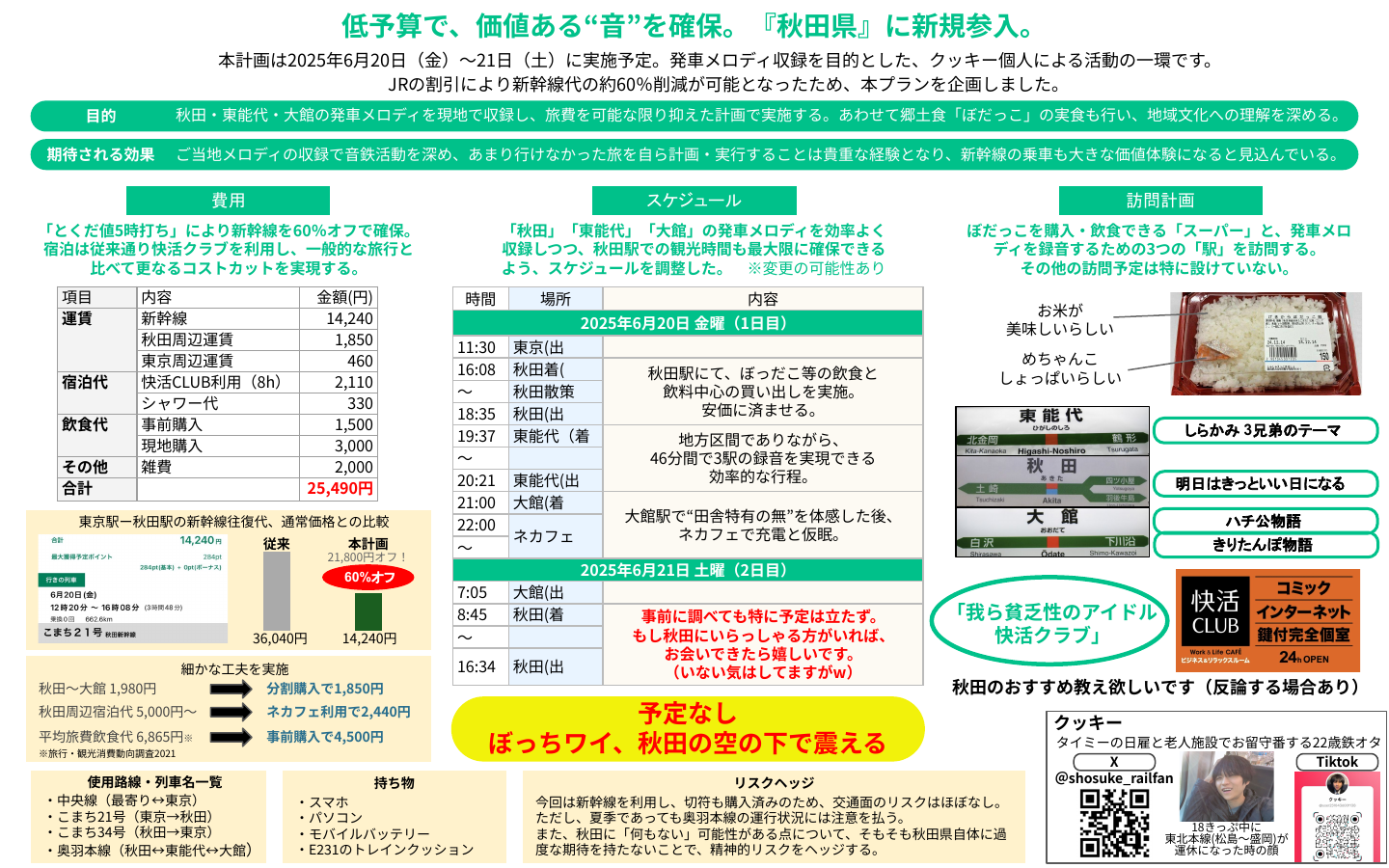 秋田 発車メロディ収録計画の資料プレビュー